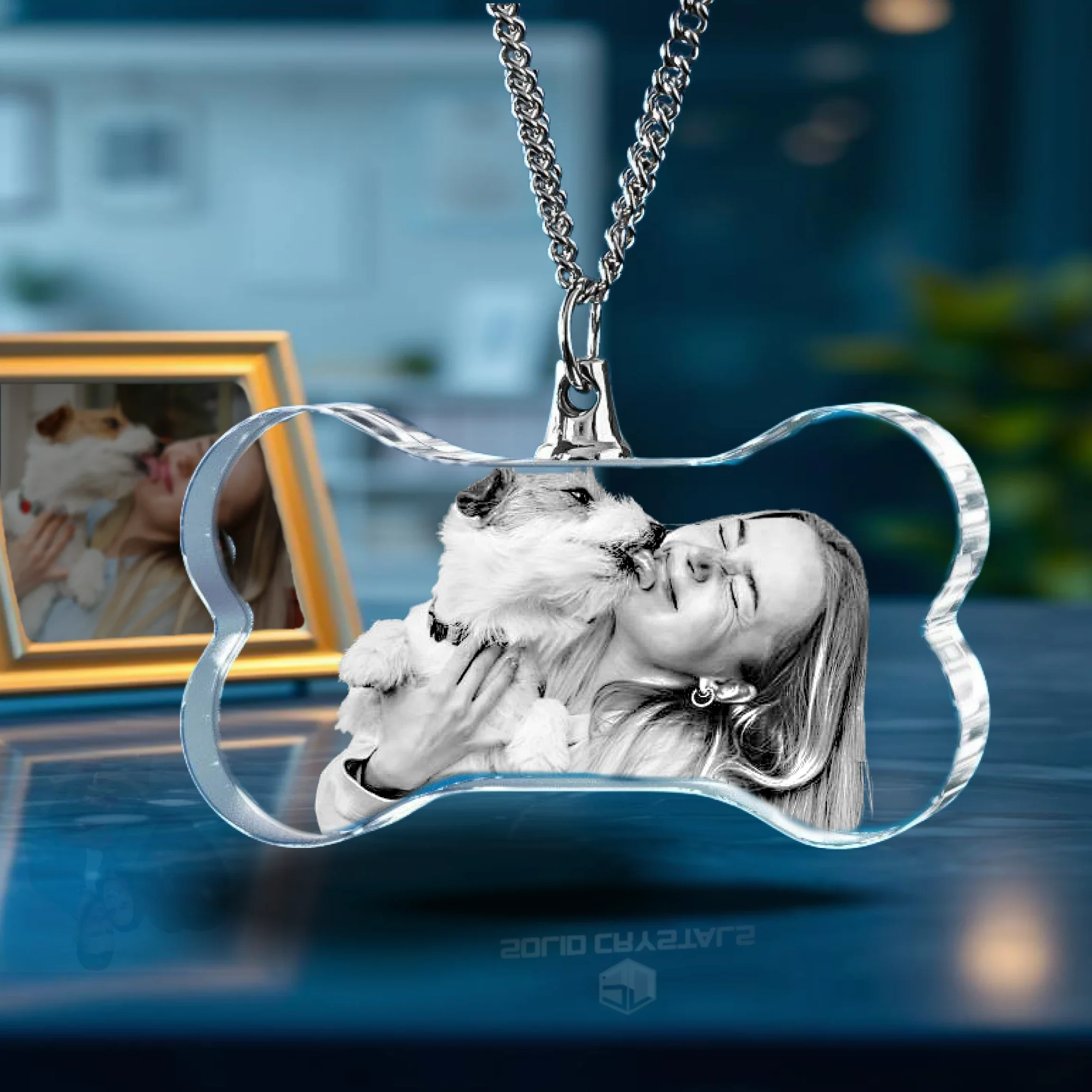 Photo Crystal Pendant Necklace